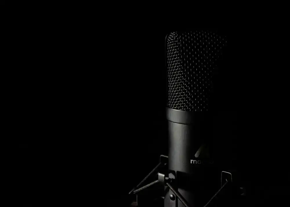 Studio microphone close up